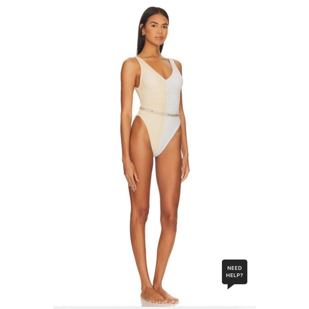 Maiyo Zia One Piece Gold & White Swim - Picture 3 of 4